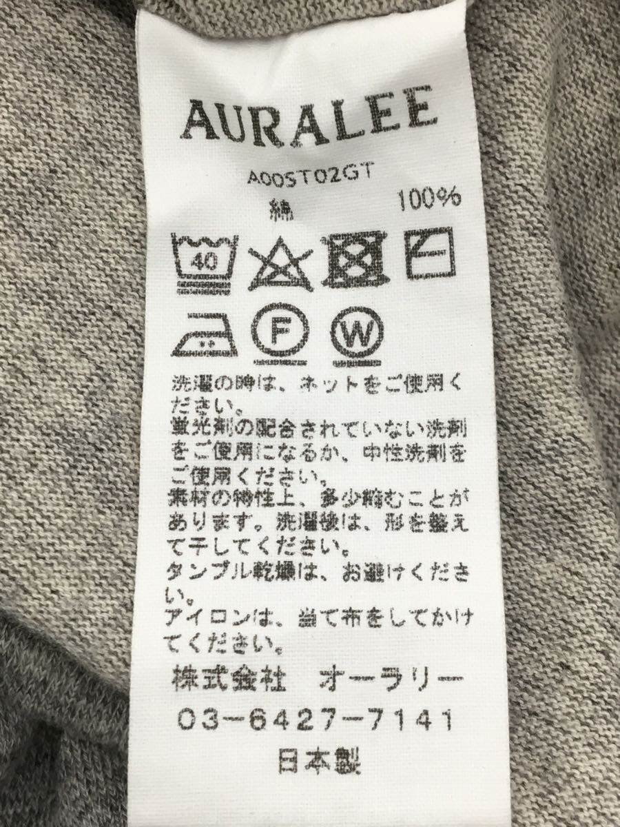 AURALEE◆Tシャツ/5/コットン/GRY/無地/A00ST02GT/LUSTER PLAITING TEE_画像5