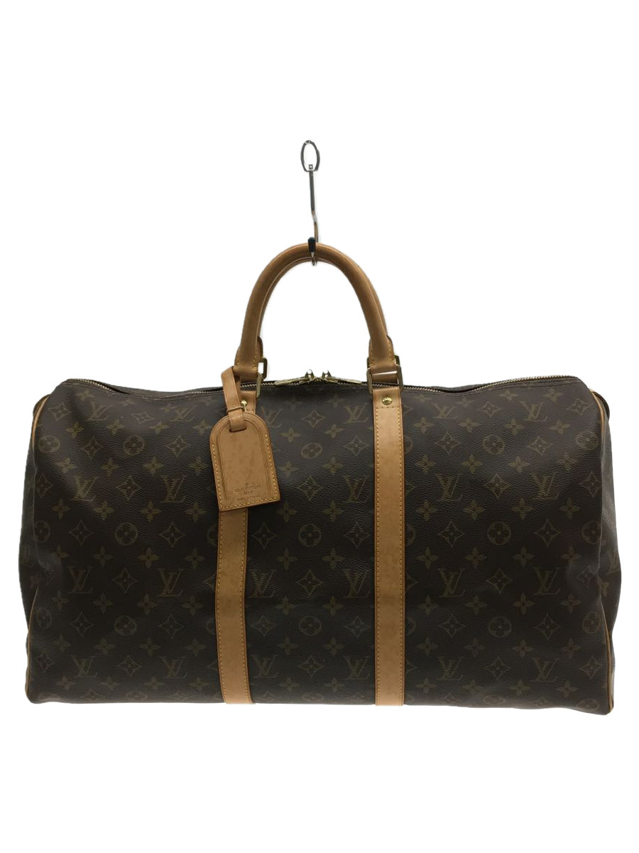 LOUIS VUITTON◆キーポル50_モノグラム_BRW/PVC/BRW