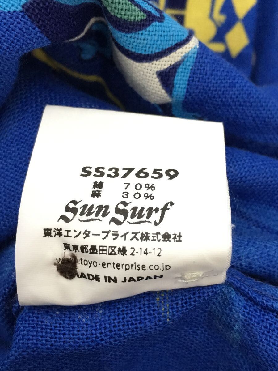 SUN SURF◆アロハシャツ/M/コットン/BLU/SS37659/SUN SURF/サンサーフ_画像5