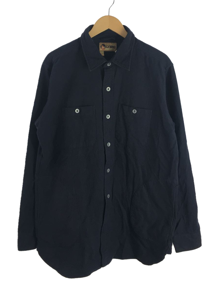 格安販売の Nigel Cabourn◇長袖シャツ/52/ウール/ネイビー/無地