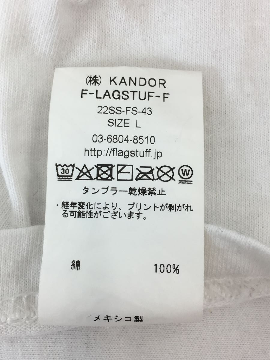 F-LAGSTUF-F◆Tシャツ/L/コットン/WHT/無地/18aw-dh-10_画像5