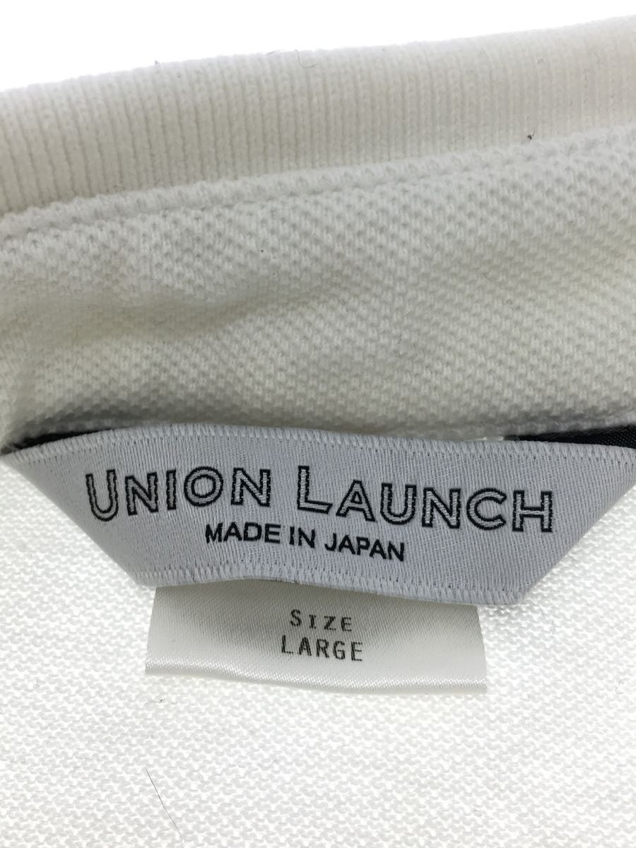 UNION LAUNCH◆ポロシャツ/L/コットン/ホワイト/3120900214_画像3