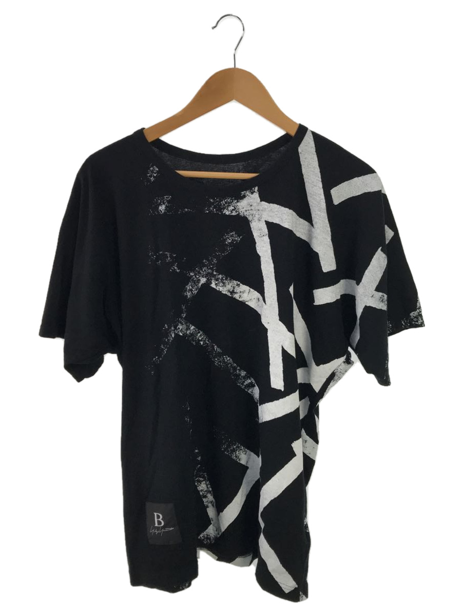 B Yohji Yamamoto◆Tシャツ/2/使用感有/コットン/BLK/NN-T63-075_画像1