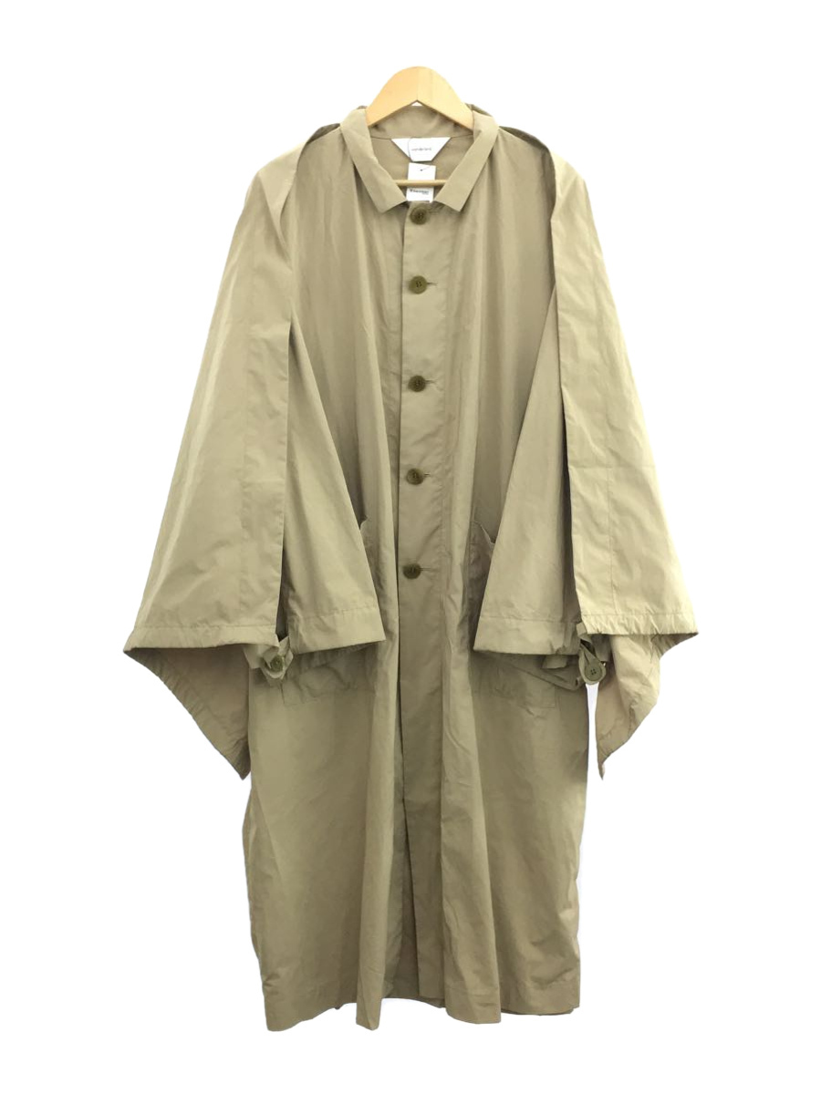 Wonderland◆cover coat/オーバーサイズステンカラーコート/1/ポリエステル/BEG