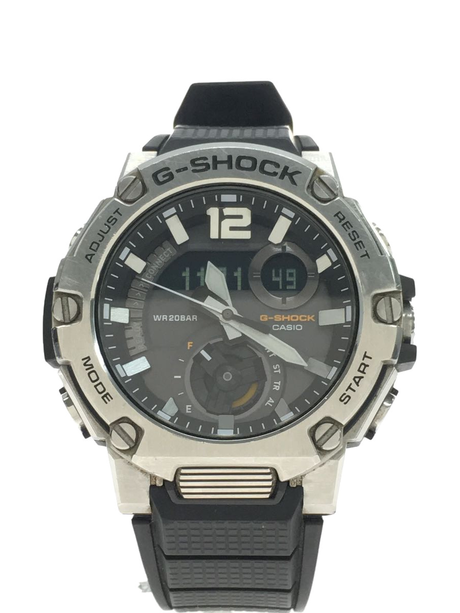CASIO◇ソーラー腕時計/G-SHOCK/ラバー/BLK/BLK/GST-B300 日本公式代理