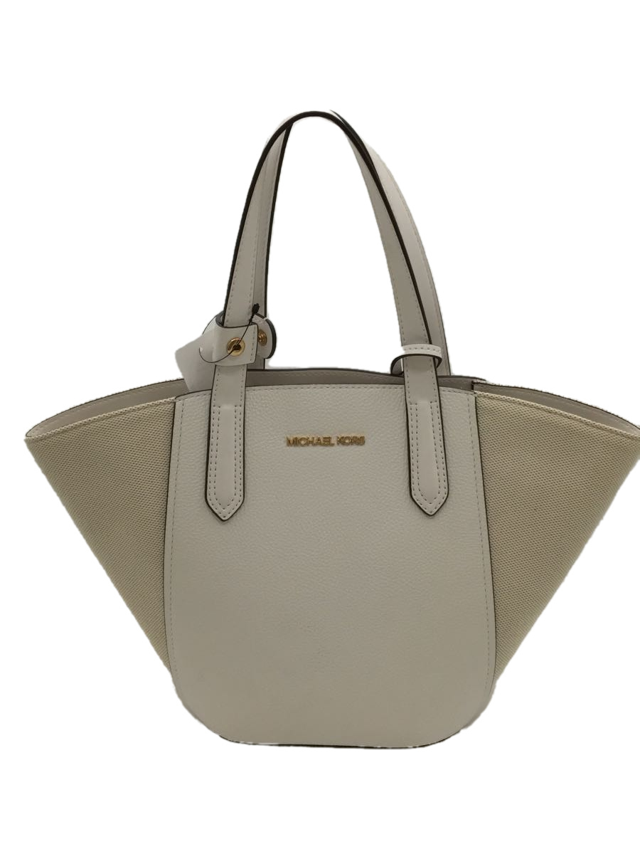 新品即決 MICHAEL KORS◇トートバッグ/35T1GPAT3L1596/レザー/WHT/無地