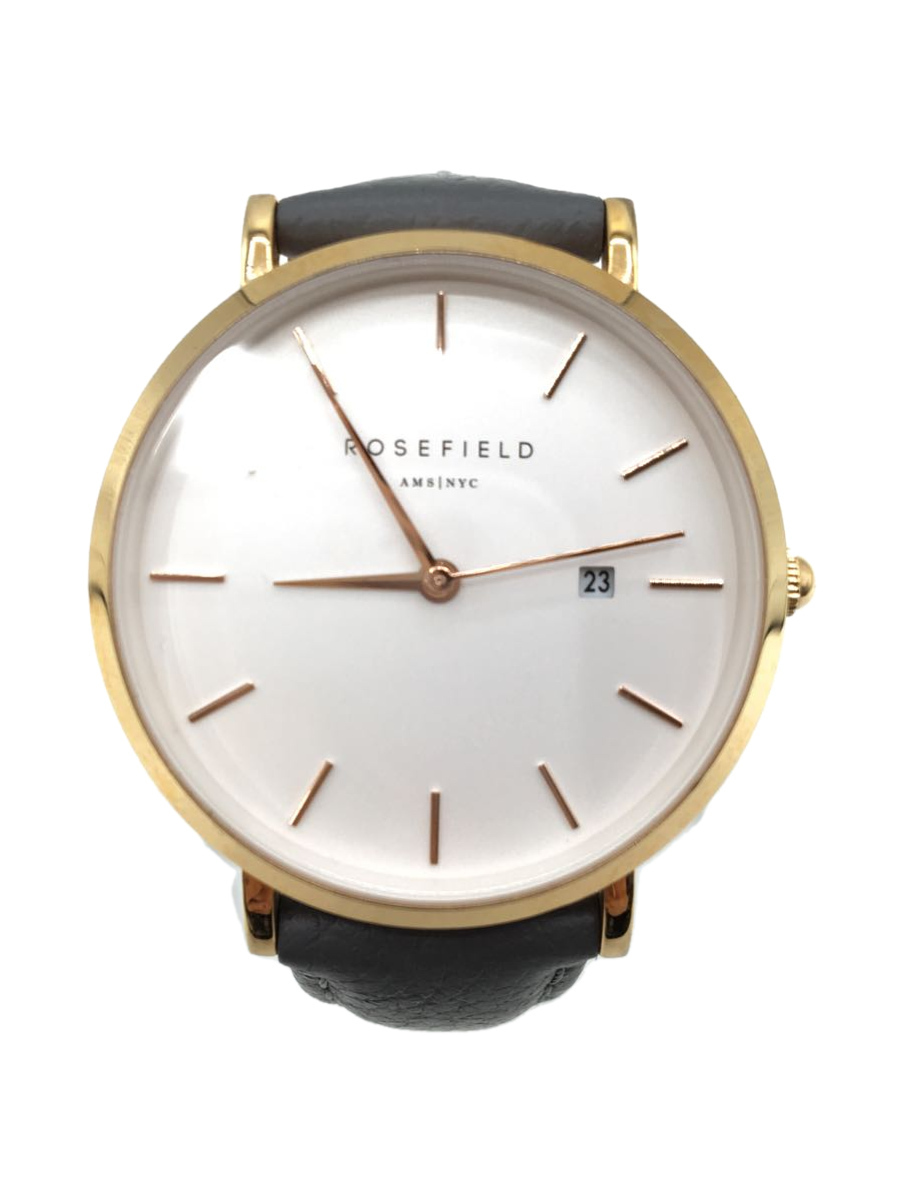 全てのアイテム ROSEFIELD◇クォーツ腕時計/アナログ/レザー/WHT/GRY