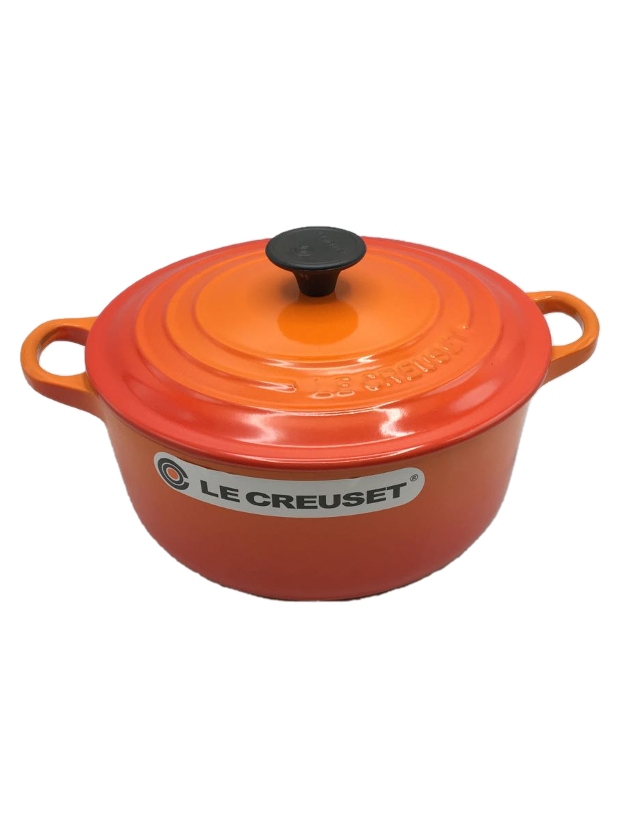 LE CREUSET◇ココットロンド/ホーロー鍋/20cm/容量:2.5L/ORN-