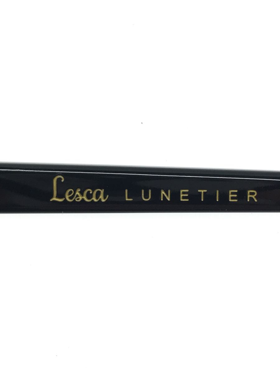 Lesca LUNETIER*Lesca/re ska / glasses / plastic / black /P60/ clear / circle glasses 