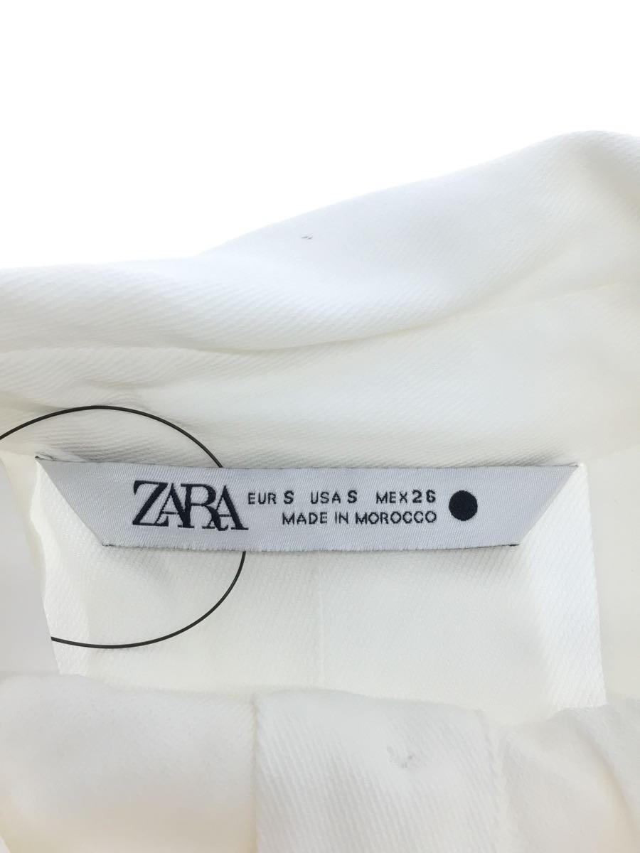 ZARA◆シャツワンピース/-/-/IVO/無地_画像3