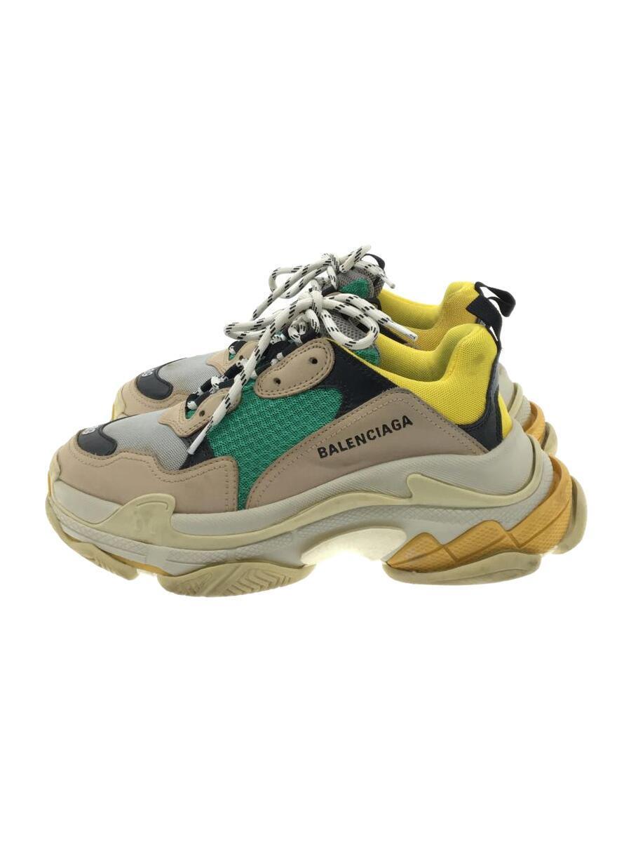 BALENCIAGA◆triple S/ローカットスニーカー/26cm/ベージュ/グリーン/イエロー