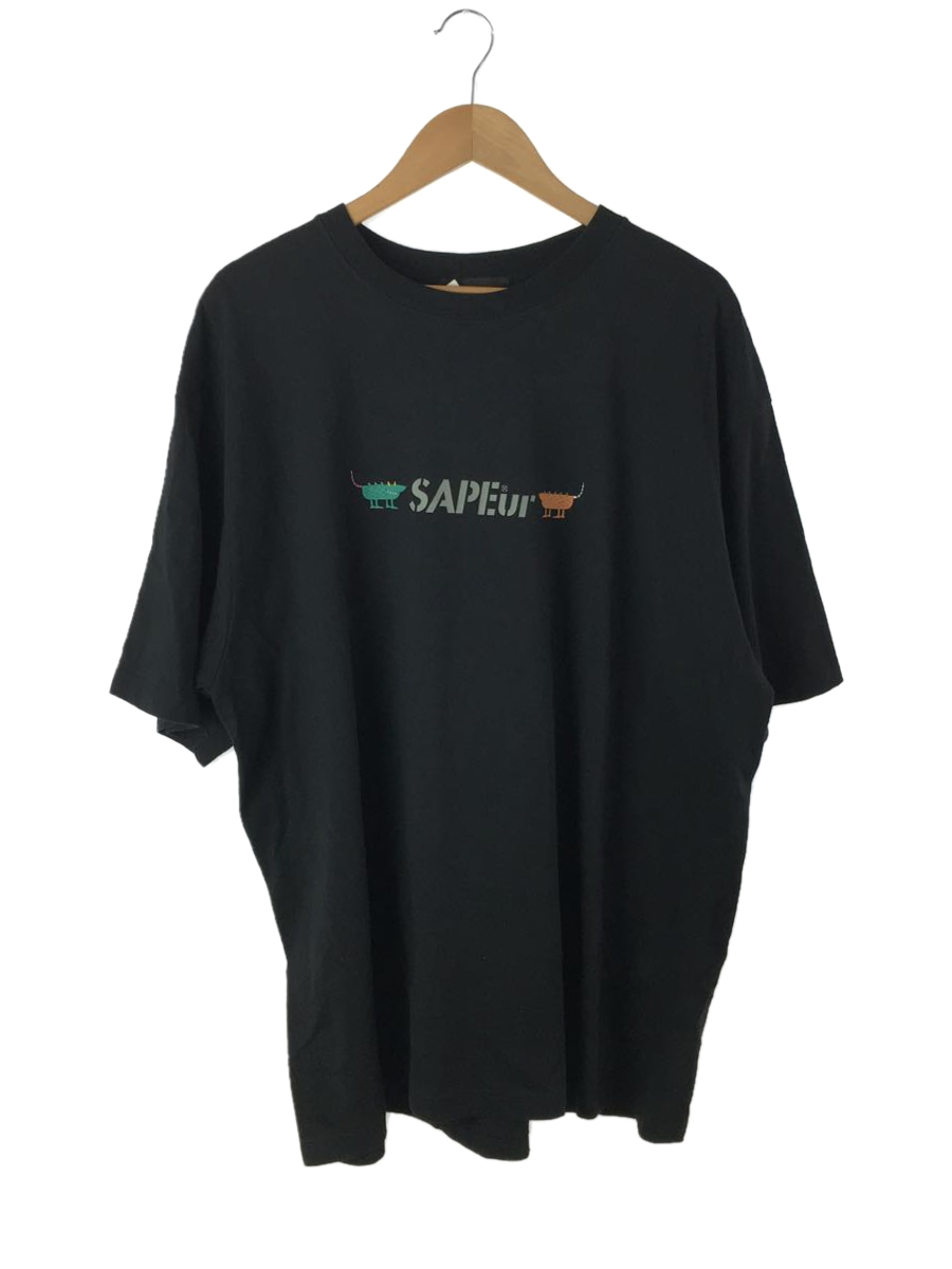 人気ブランド A Elegantes SAPEur◇Tシャツ/XXL/コットン/BLK/SS4500P