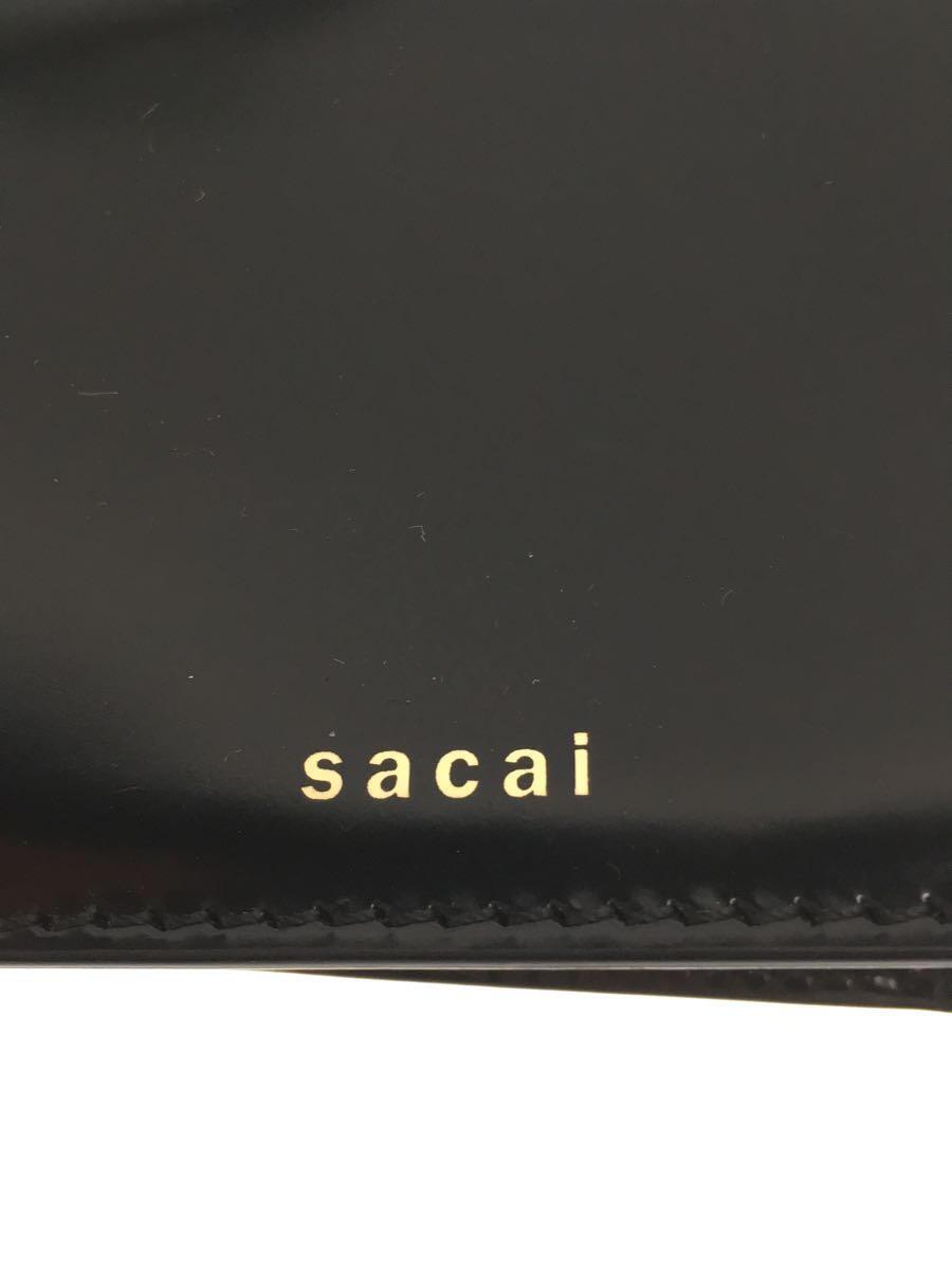 sacai◆ショルダーバッグ/レザー/BLK/無地_画像5