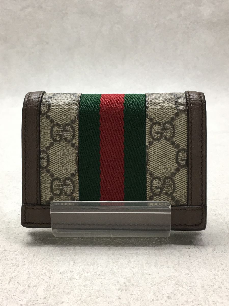 NEW限定品】 GUCCI◇オフィディアGGカードケース/PVC/ブラウン/総柄