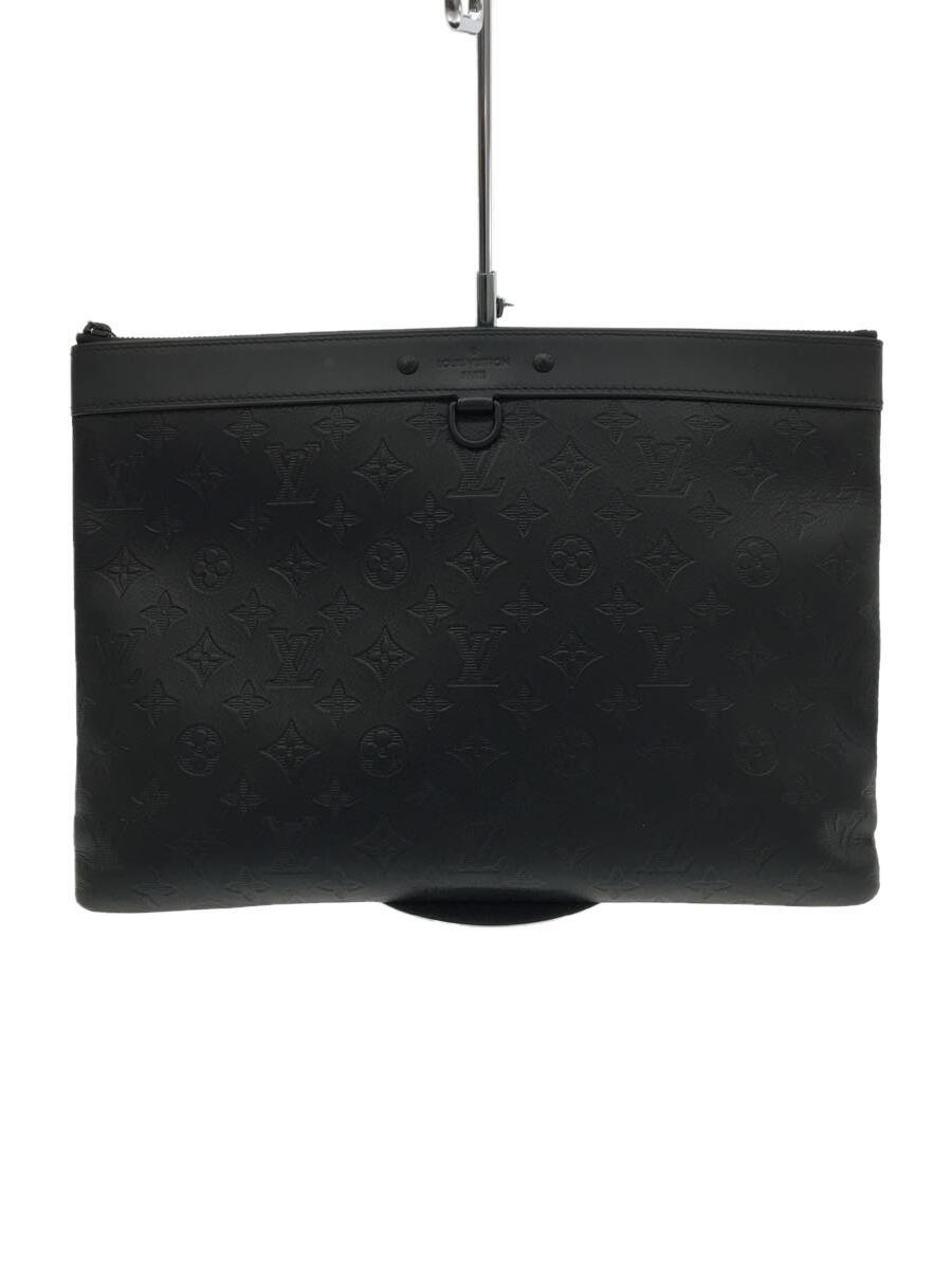 LOUIS VUITTON◇ポシェット・アポロ_モノグラム・シャドウ_BLK/牛革/BLK-