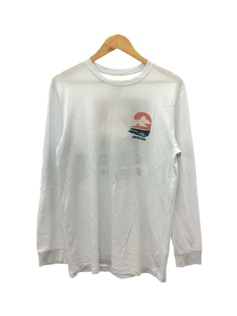 patagonia◆長袖Tシャツ/S/コットン/WHT/38498SP20_画像1