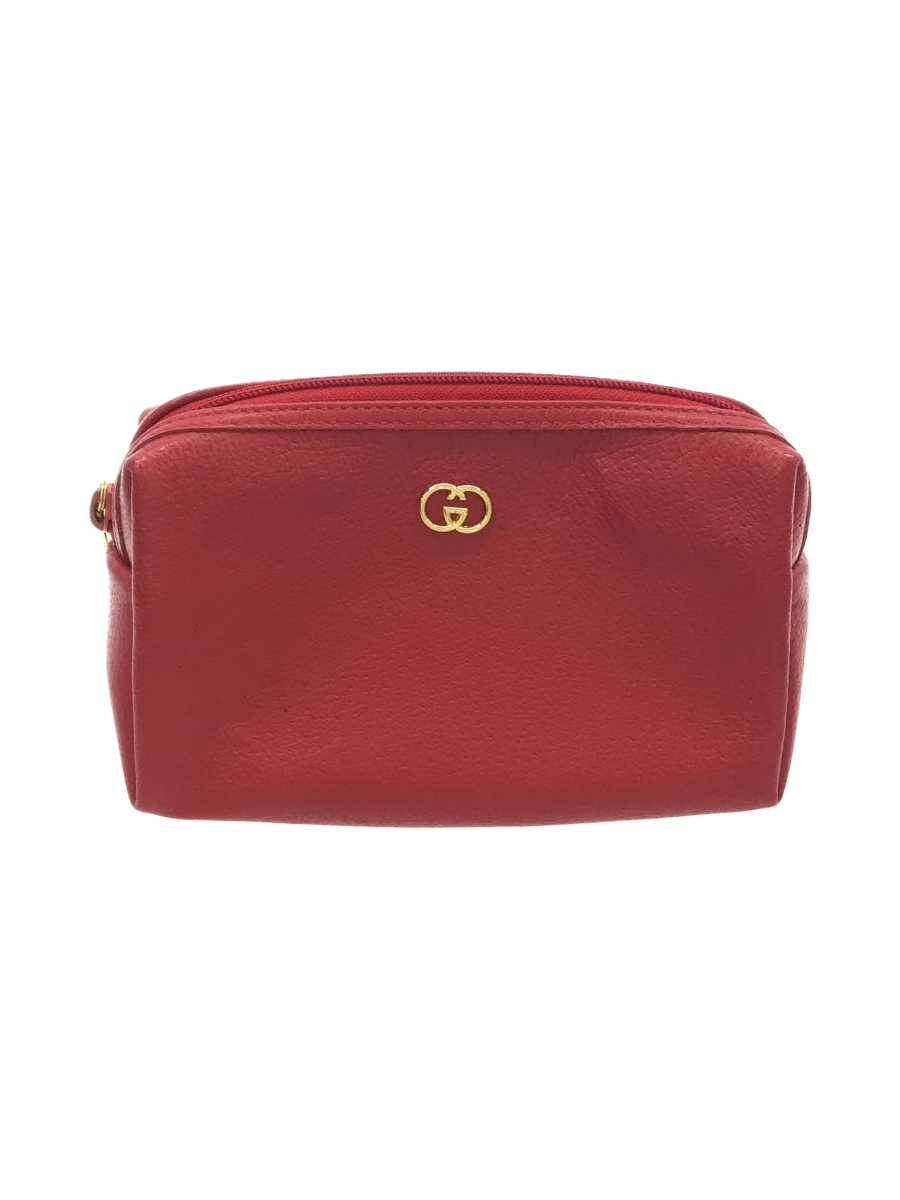 GUCCI◆ポーチ/レザー/RED/039・004・0027