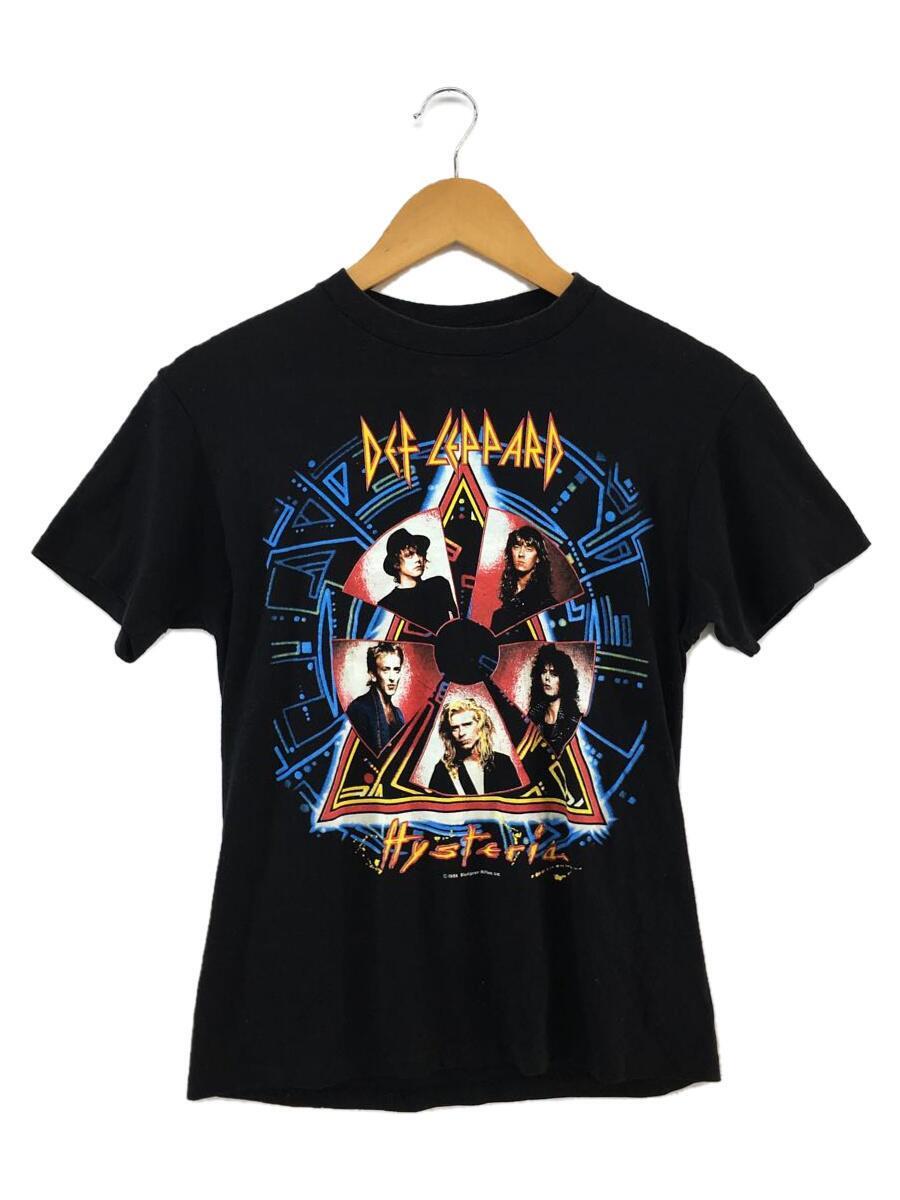 80s/made in usa/コピーライト/Def Leppard/Tシャツ/-/コットン/BLK/無地