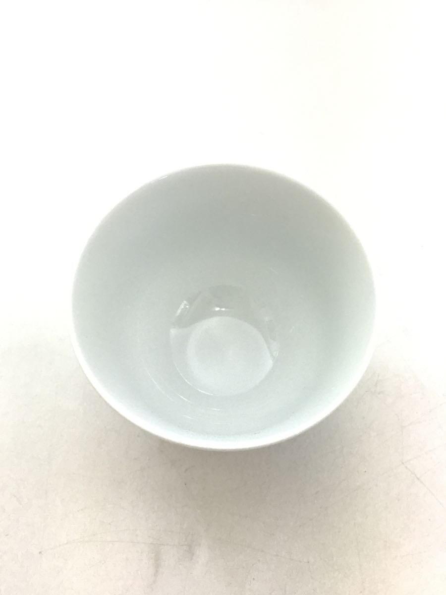 深川製磁◆急須茶器揃/6点セット/急須・湯呑×5/ホワイト/水引草/0200-746_画像4