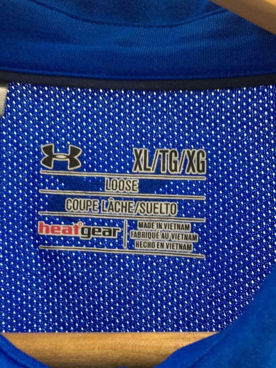 UNDER ARMOUR◆ポロシャツ/XL/ポリエステル/BLU_画像3