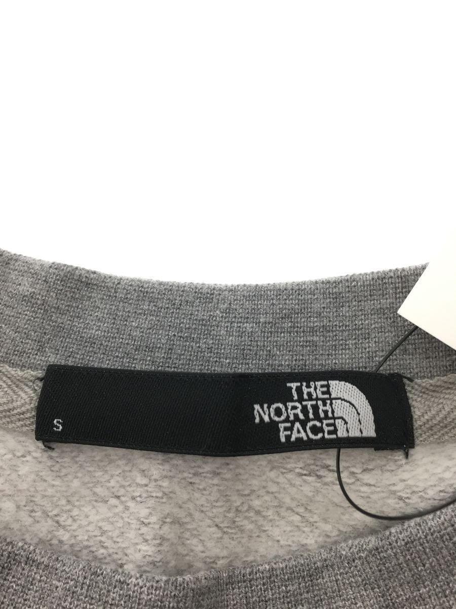 THE NORTH FACE◆FLOWER LOGO CREW_フラワーロゴクルー/S/コットン/GRY_画像3