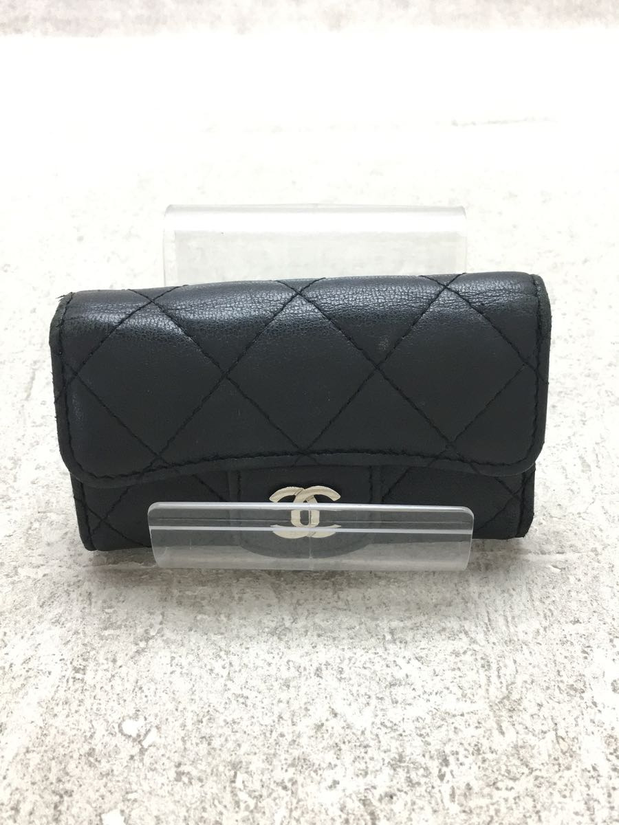 日本製】 CHANEL◇シャネル/キーケース/レザー/BLK/レディース