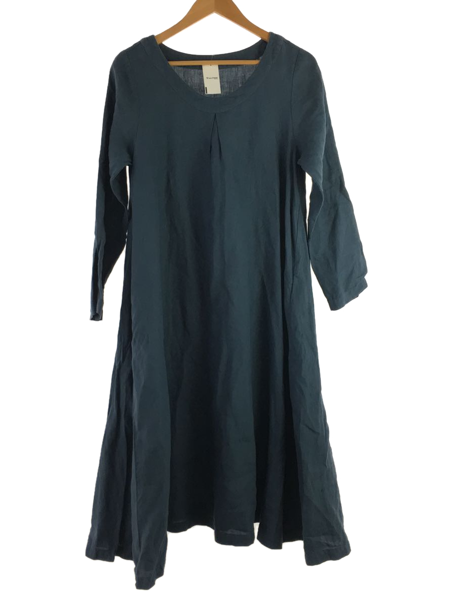 宅配便配送 nest Robe◇長袖ワンピース/-/リネン/NVY/01164-1140 M