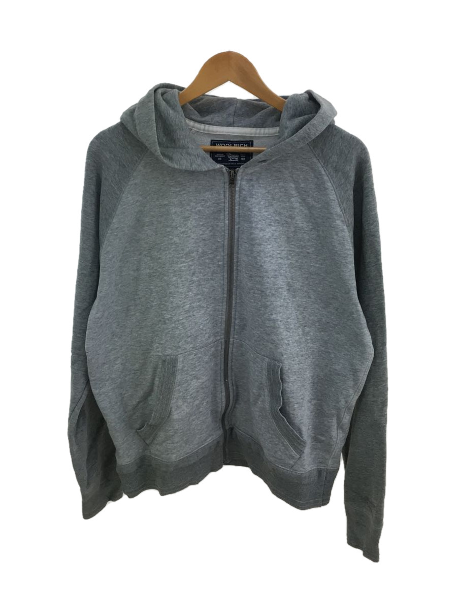 人気沸騰ブラドン Woolrich◇ジップパーカー/L/コットン/GRY/無地 L