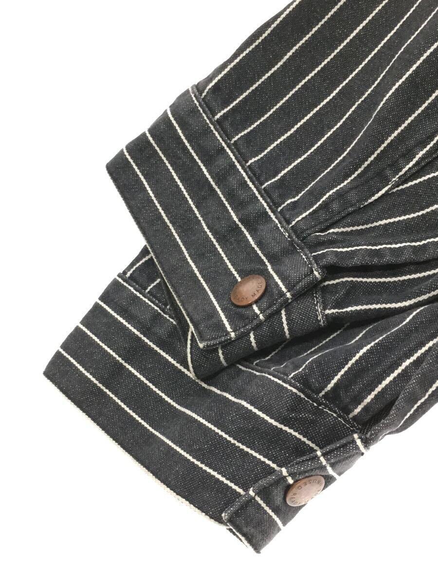 UNUSED◇12oz stripe denim jacket/Gジャン/2/デニム/ブラック