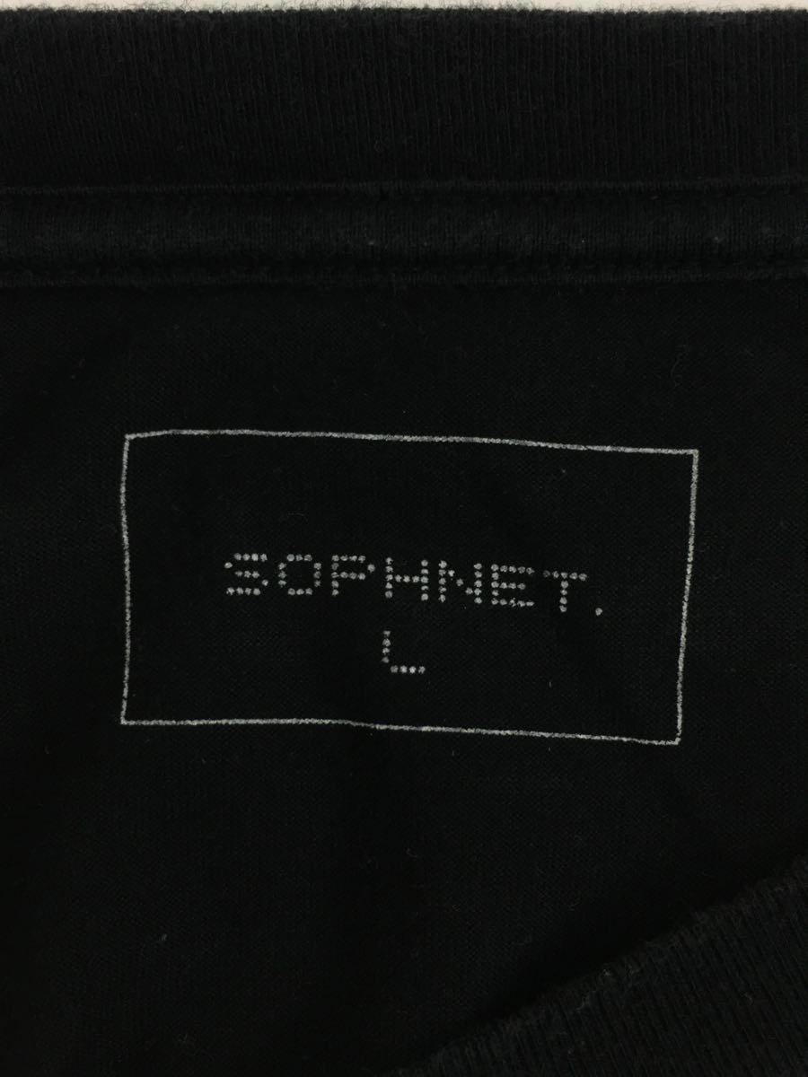 SOPHNET.◆Tシャツ/L/コットン/BLK/プリント/ポケット/SOPH-170083_画像3