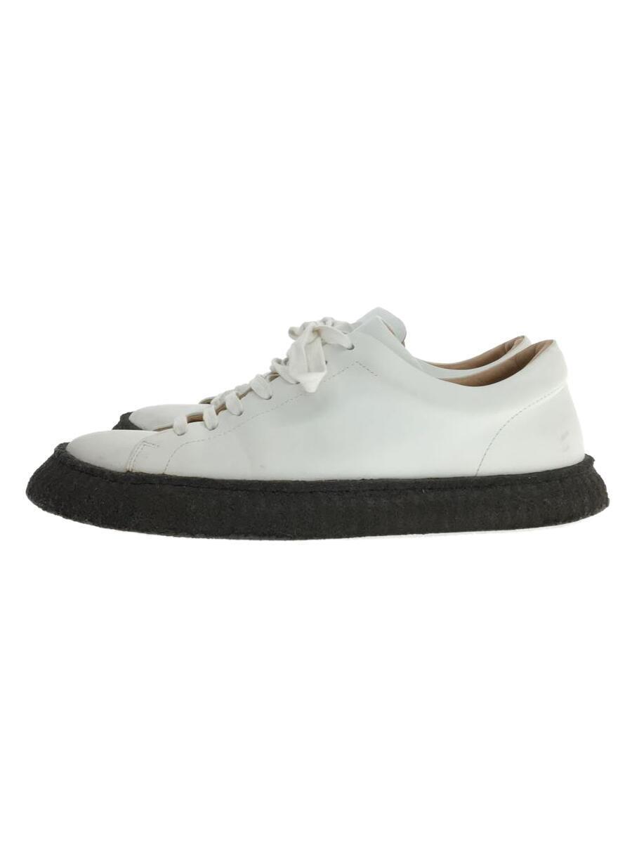 JIL SANDER◆プラットフォームスニーカー/ローカットスニーカー/42/WHT/レザー