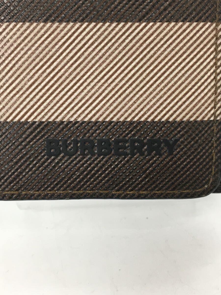 BURBERRY◆キーケース/レザー/BRW/ストライプ/メンズ/8052799_画像3