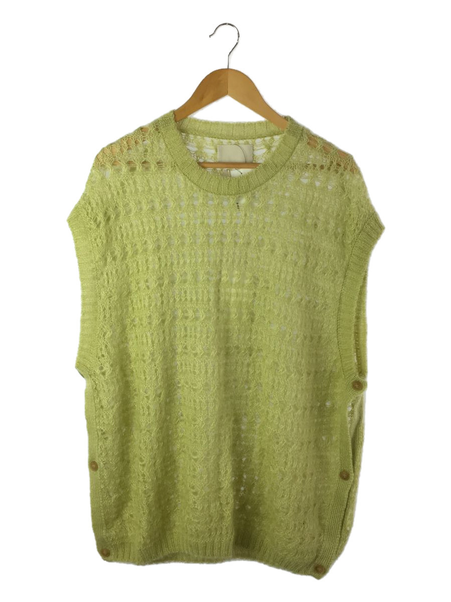 品質一番の YOKE◇MOHAIR SILK VEST/ニットベスト(厚手)/3/モヘア/GRN