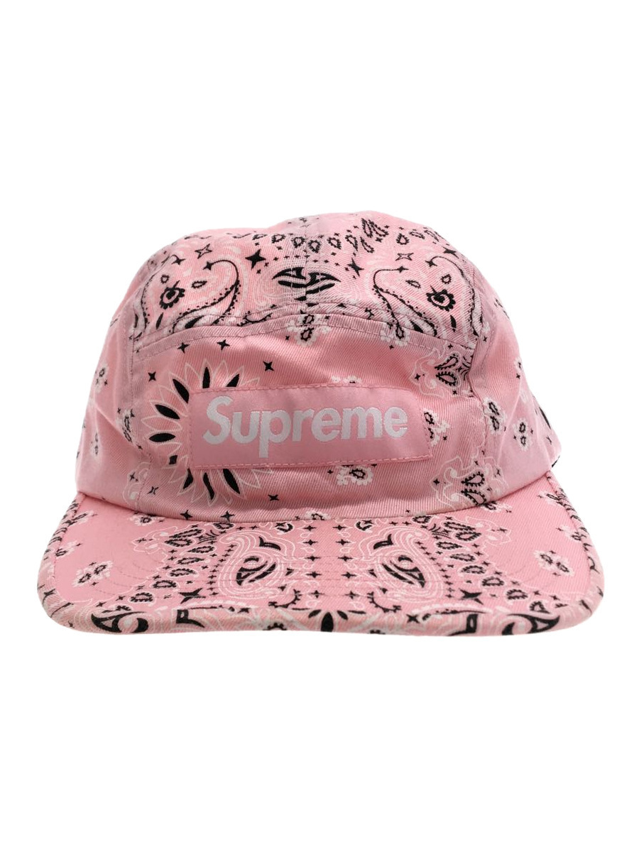 Supreme◆キャップ/Bandana Camp Cap/コットン/PNK/ペーズリー/メンズ