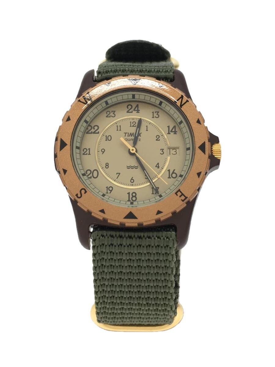正式的 TIMEX◇タイメックス/クォーツ腕時計/アナログ/-/ベージュ