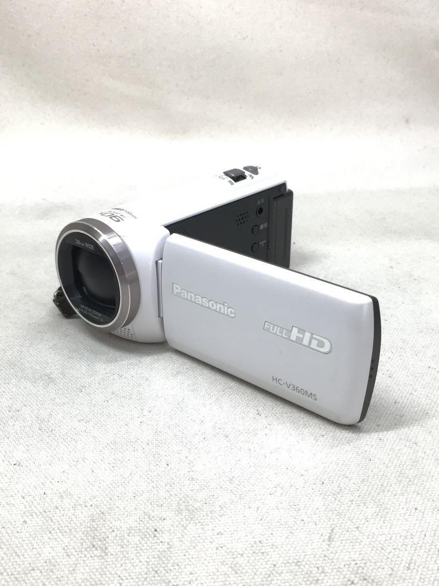 ブランド品専門の Panasonic◇ビデオカメラ HC-V360MS-W [ホワイト