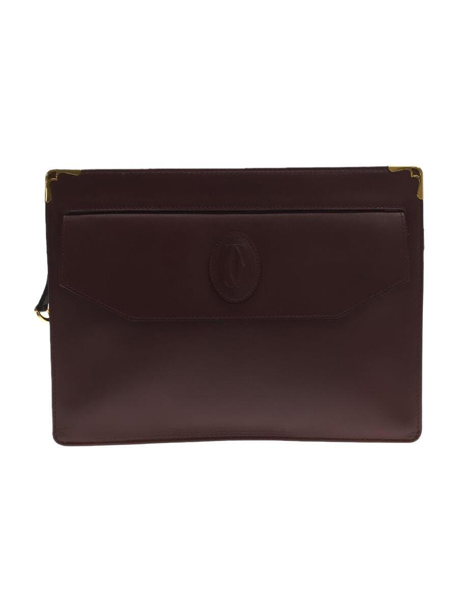 買付品 Cartier◇セカンドバッグ/レザー/BRD/無地 セカンドバッグ