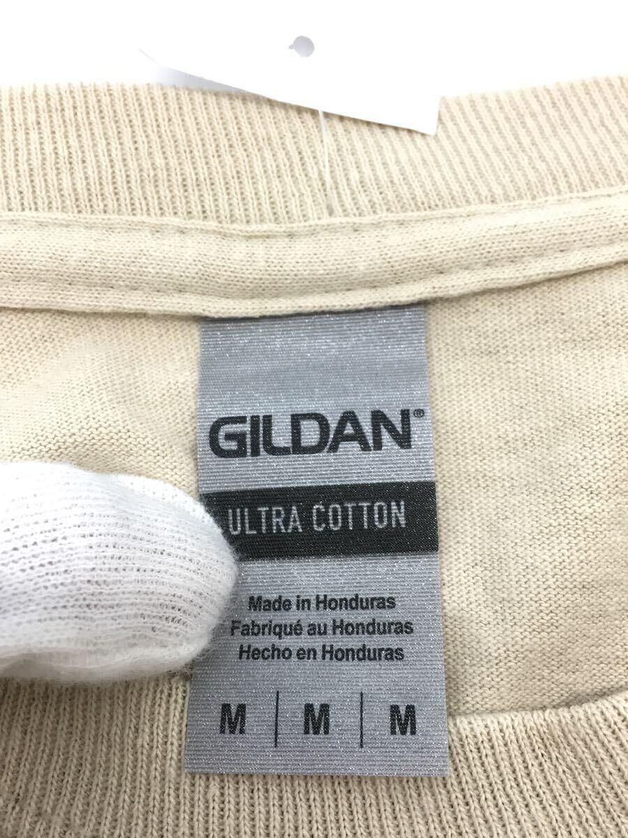 GILDAN◆長袖Tシャツ/M/コットン/CRM/無地_画像3