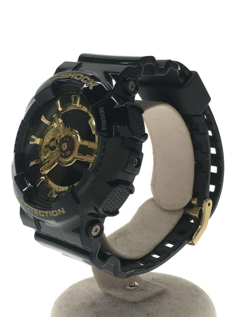 CASIO◆クォーツ腕時計・G-SHOCK/デジアナ/ブラック/ブラック/GA-110GB-1AJF_画像2