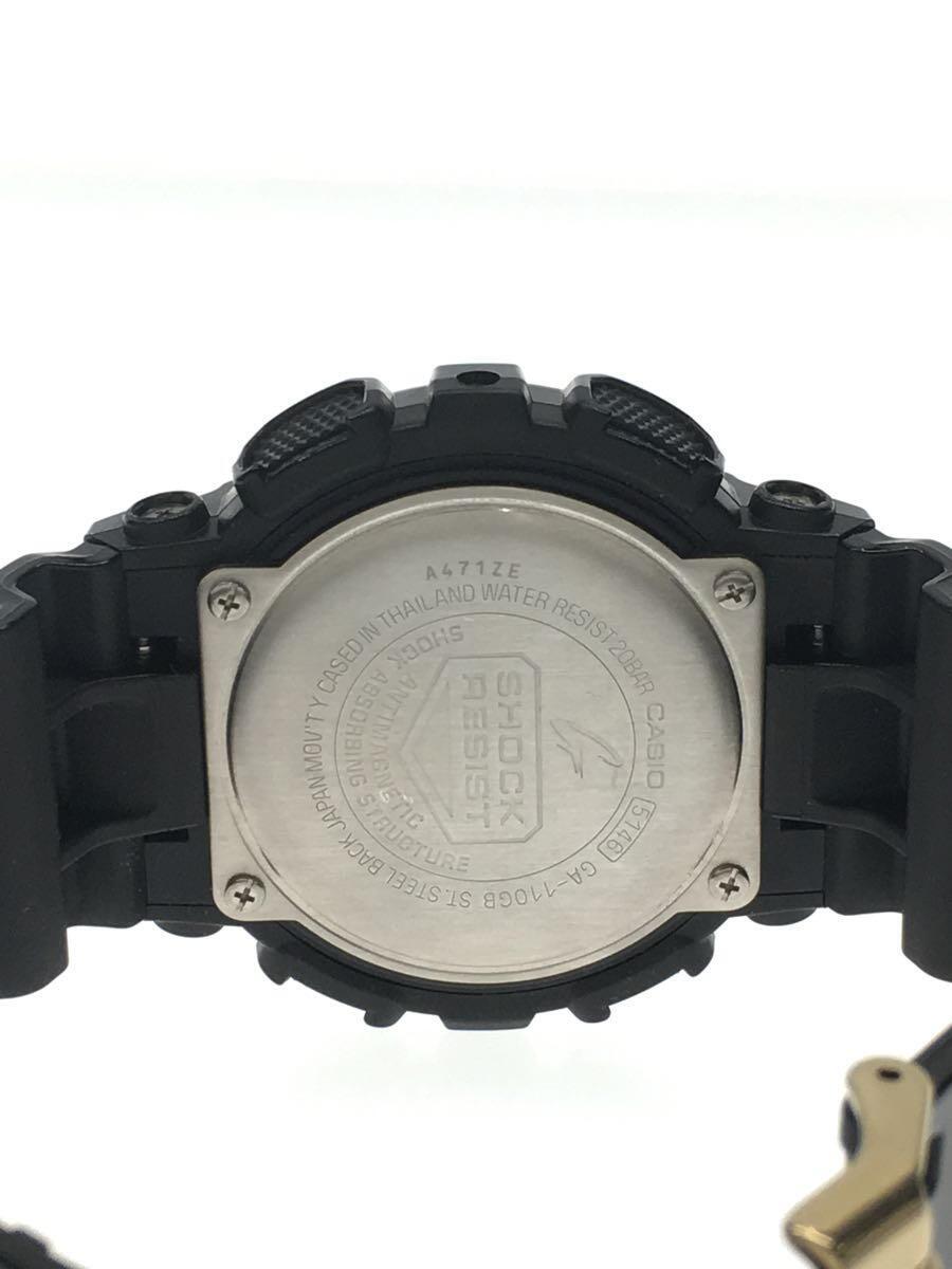 CASIO◆クォーツ腕時計・G-SHOCK/デジアナ/ブラック/ブラック/GA-110GB-1AJF_画像3