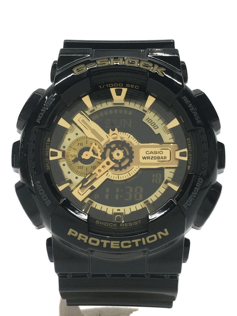 CASIO◆クォーツ腕時計・G-SHOCK/デジアナ/ブラック/ブラック/GA-110GB-1AJF