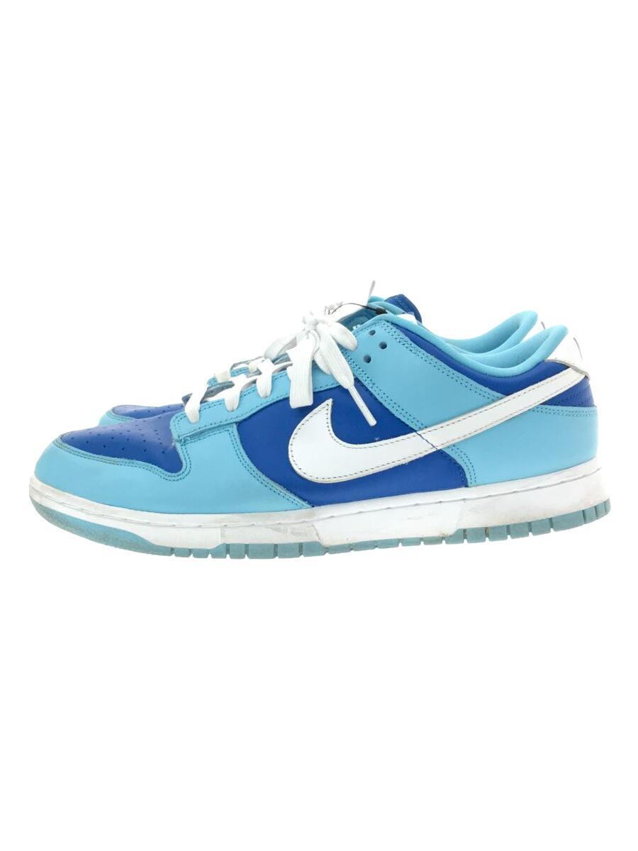 NIKE◆DUNK LOW RETRO QS flash/ローカットスニーカー/28cm/BLU/レザー/DM0121-400