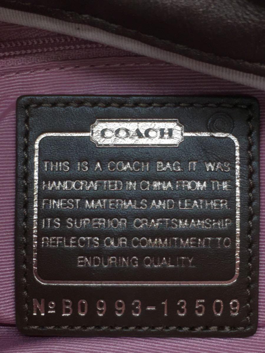 COACH◆ハンドバッグ/-/PNK/ピンク/総柄/B0993-13509/コーチ/若干汚れ有り_画像5