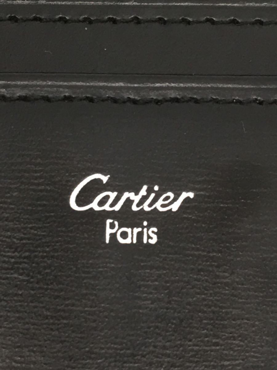 Cartier*2. folding purse / leather /GRN/ lady's 