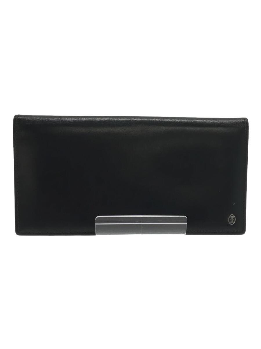 Cartier*2. folding purse / leather /GRN/ lady's 