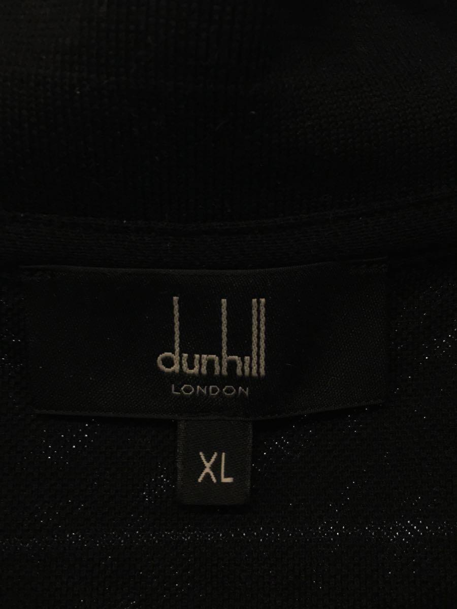dunhill◆ポロシャツ/XL/コットン/ブラック/ボーダー_画像3