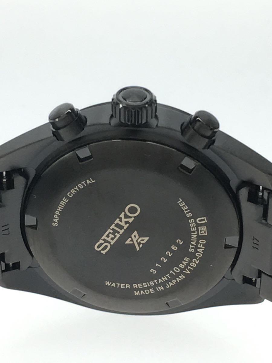 SEIKO◆PROSPEX/SPEEDTIMER/ソーラー腕時計/BLK/BLK/V192-0AF0/SBDL103_画像3