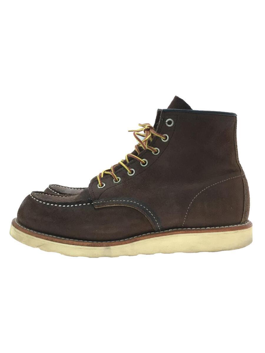RED WING◆6inch CLASSIC MOC TOE/モックトゥブーツ/26cm/BRW/レザー/8878