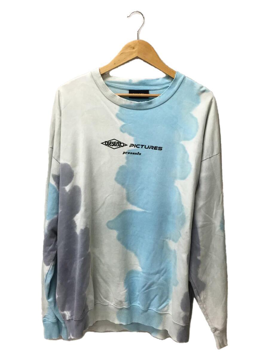 憧れの DIESEL◇プルオーバータイダイスウェット/L/コットン/BLU/S
