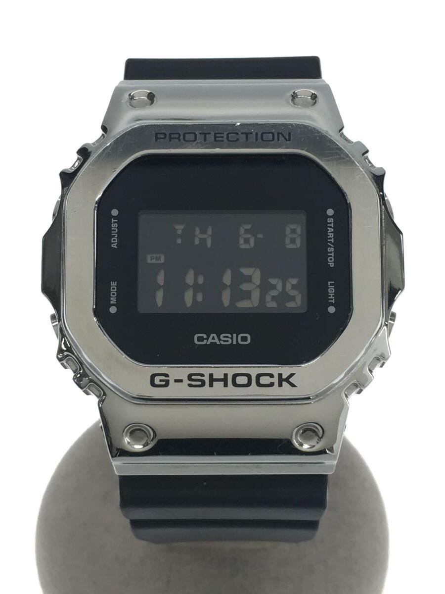 CASIO◆クォーツ腕時計/G-SHOCK/デジタル/ラバー/BLK/BLK/GM-5600-1JF/小傷有